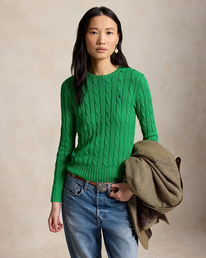 Ralph Lauren CableKnit Cotton Crewneck Sweater