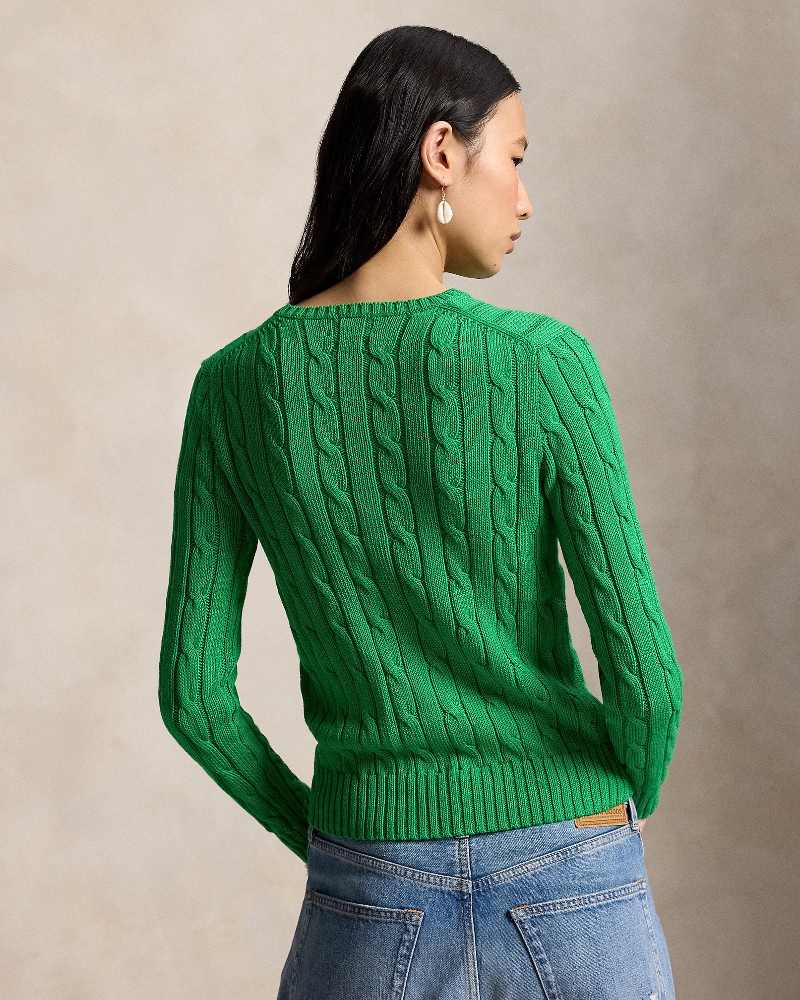 Ralph Lauren CableKnit Cotton Crewneck Sweater
