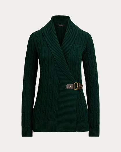 Ralph Lauren BuckleTrim Cotton Sweater