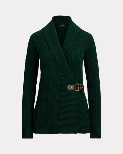 Ralph Lauren BuckleTrim Cotton Sweater