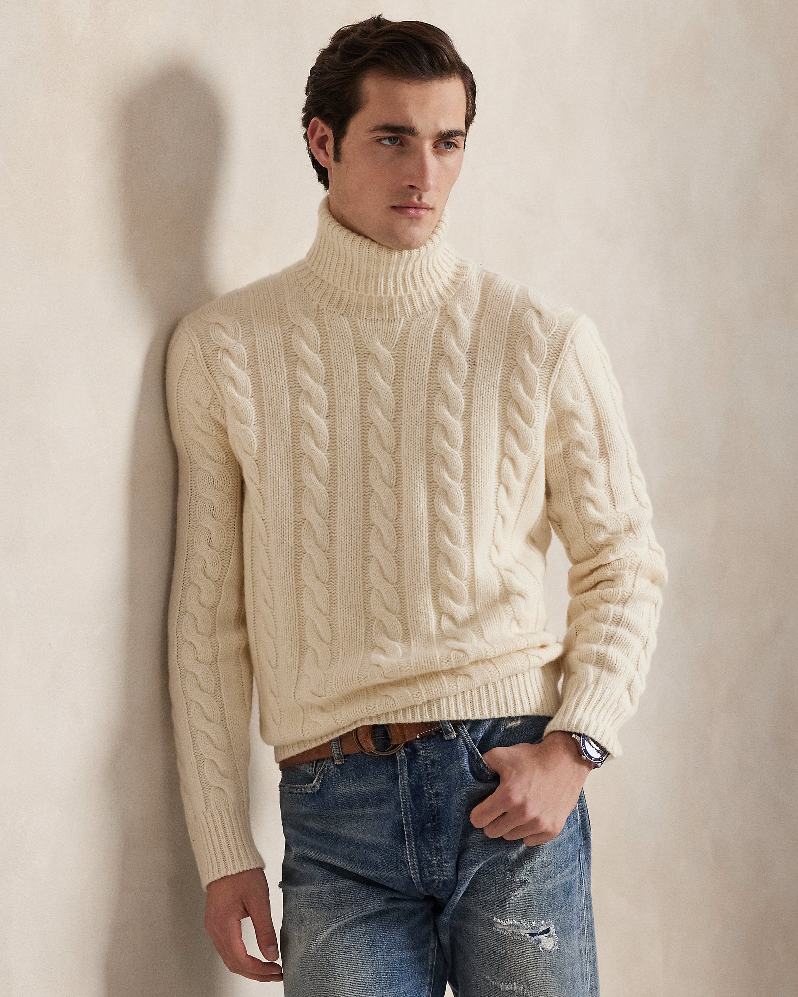 Ralph Lauren CableKnit WoolCashmere Sweater
