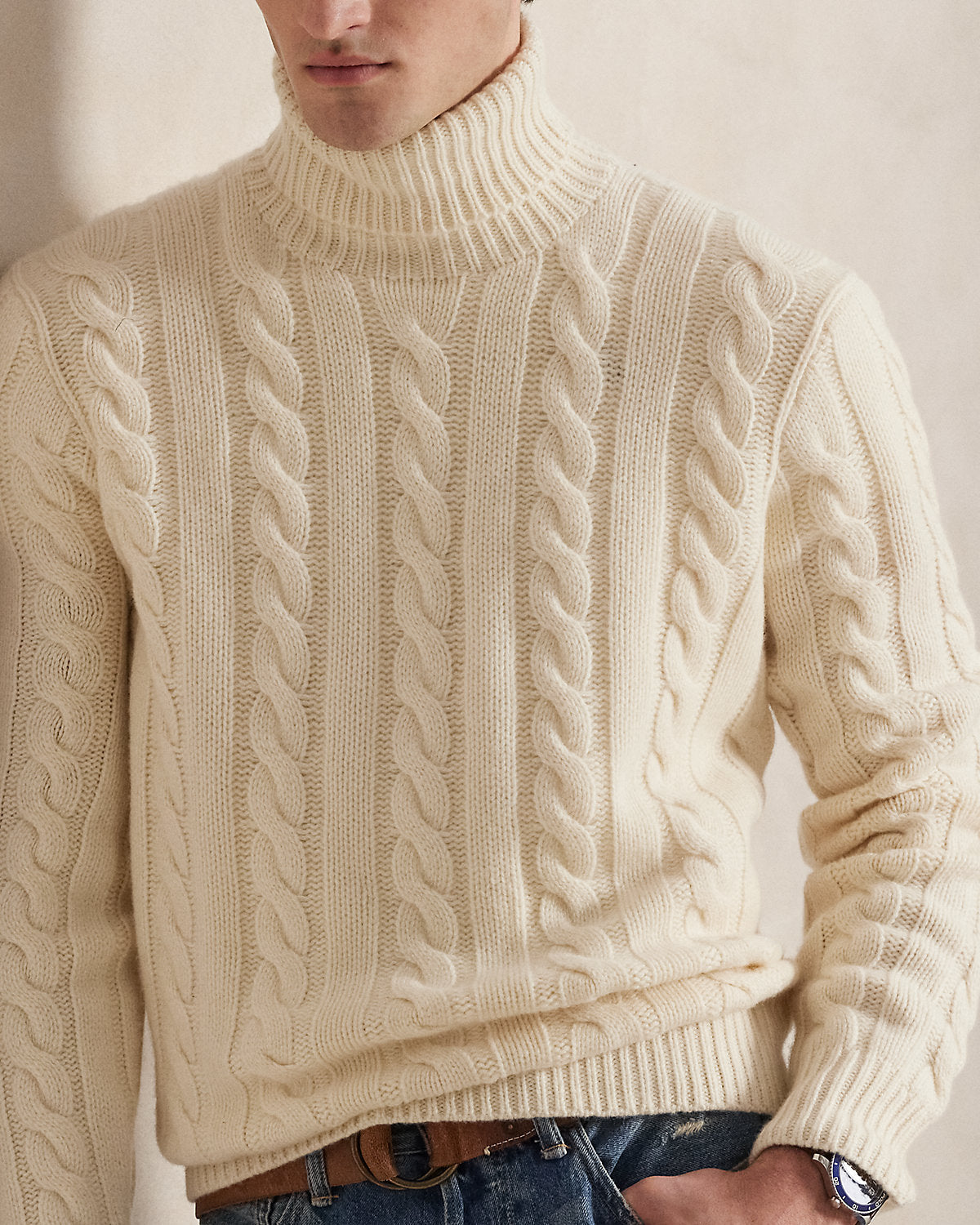 Ralph Lauren CableKnit WoolCashmere Sweater