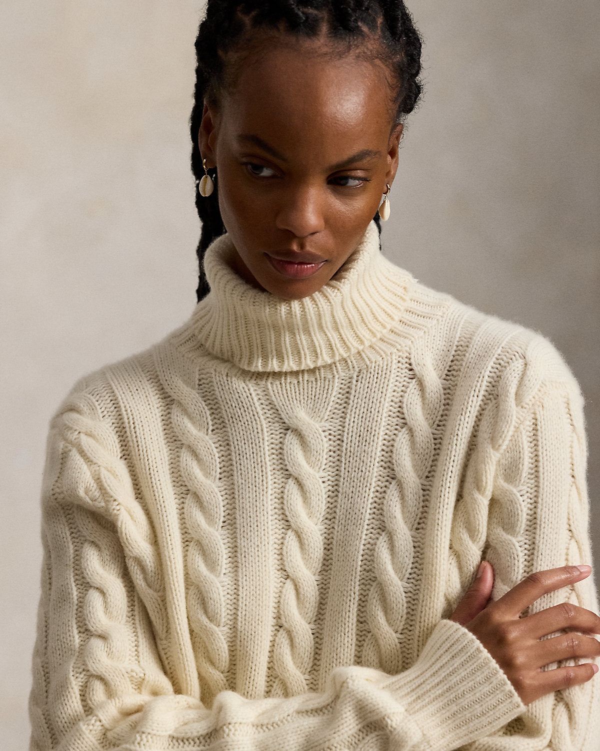 Ralph Lauren CableKnit WoolCashmere Sweater