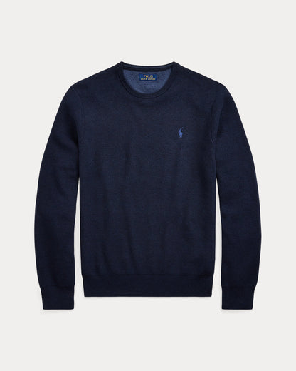 Ralph Lauren MeshKnit Cotton Crewneck Sweater