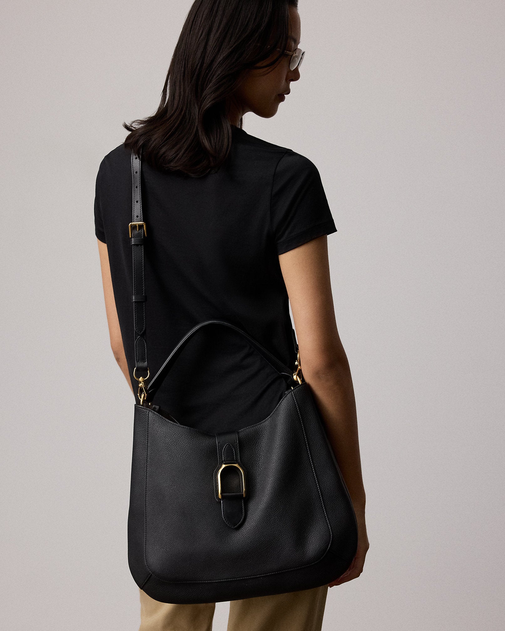 Ralph Lauren Welington Calfskin Medium Shoulder Bag