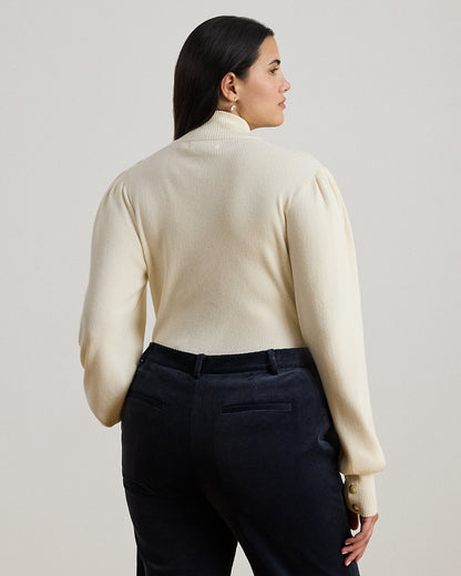 Ralph Lauren ButtonTrim Mockneck Sweater