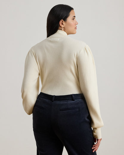 Ralph Lauren ButtonTrim Mockneck Sweater