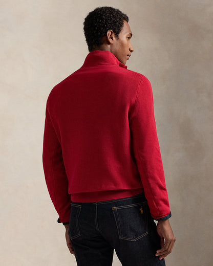 Ralph Lauren MeshKnit Cotton QuarterZip Sweater