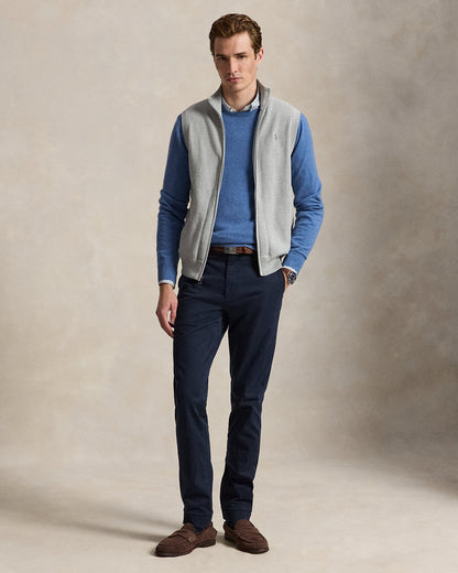 Ralph Lauren MeshKnit Cotton FullZip Sweater Vest