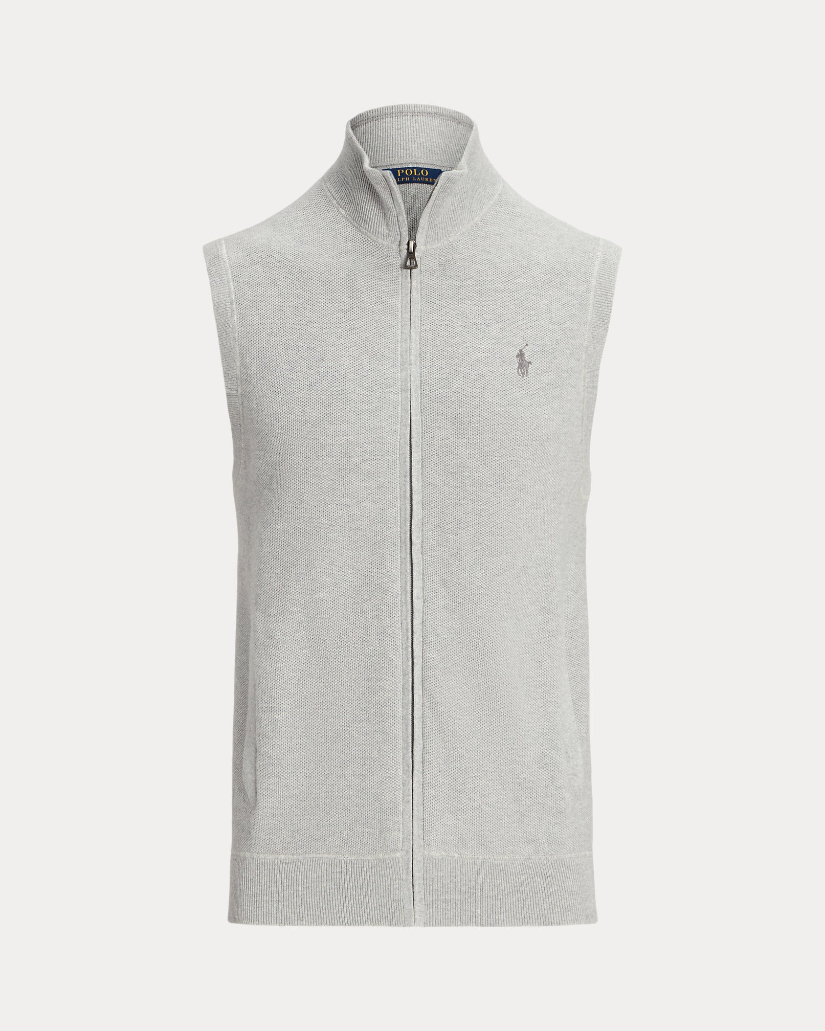 Ralph Lauren MeshKnit Cotton FullZip Sweater Vest