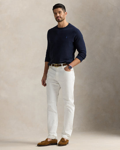 Ralph Lauren MeshKnit Cotton Crewneck Sweater