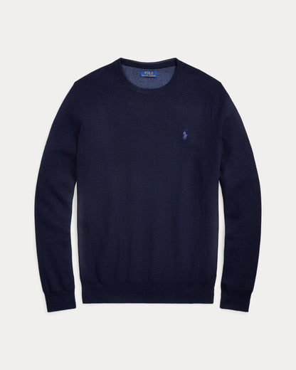 Ralph Lauren MeshKnit Cotton Crewneck Sweater