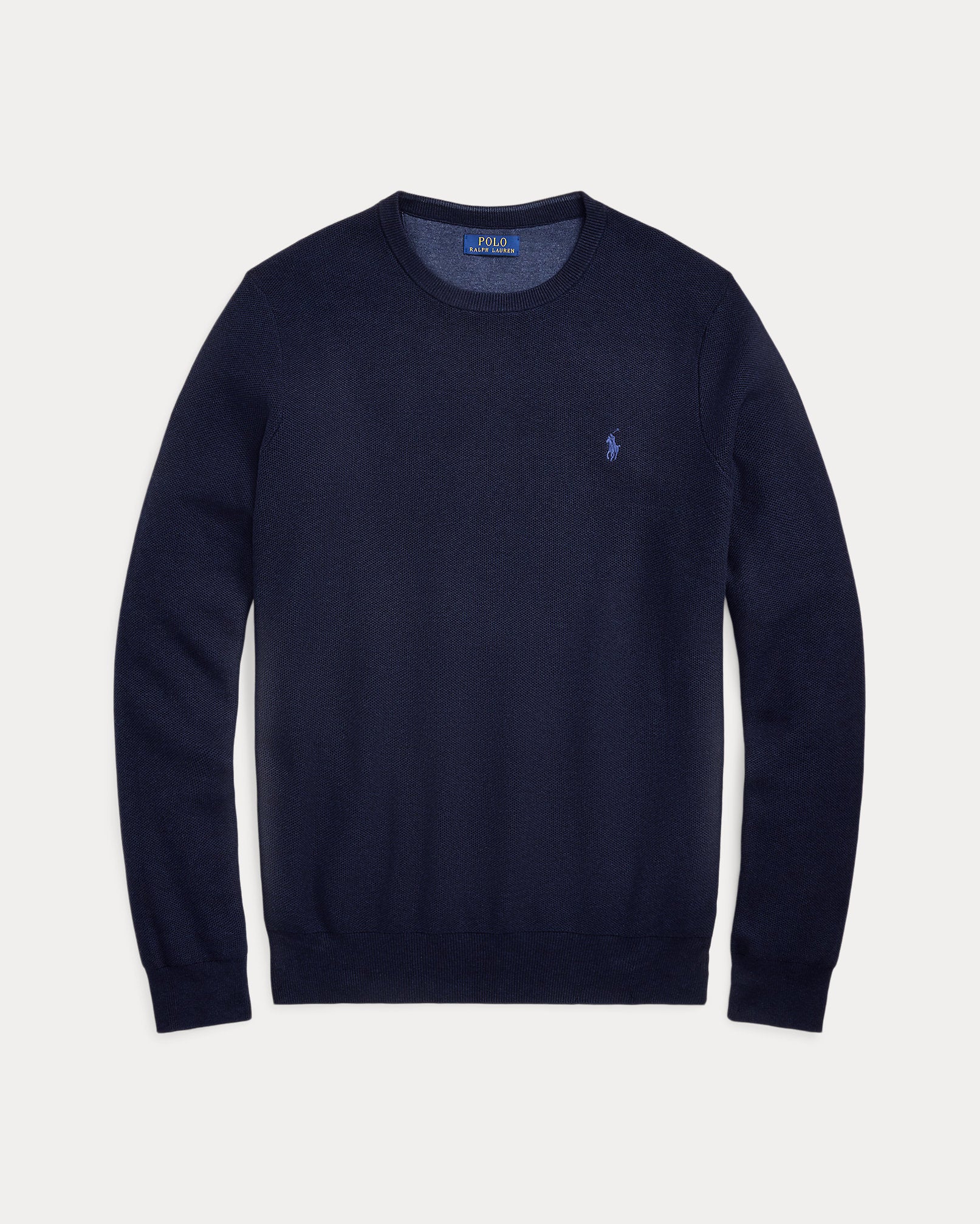 Ralph Lauren MeshKnit Cotton Crewneck Sweater