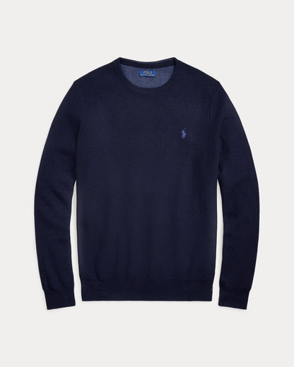 Ralph Lauren MeshKnit Cotton Crewneck Sweater
