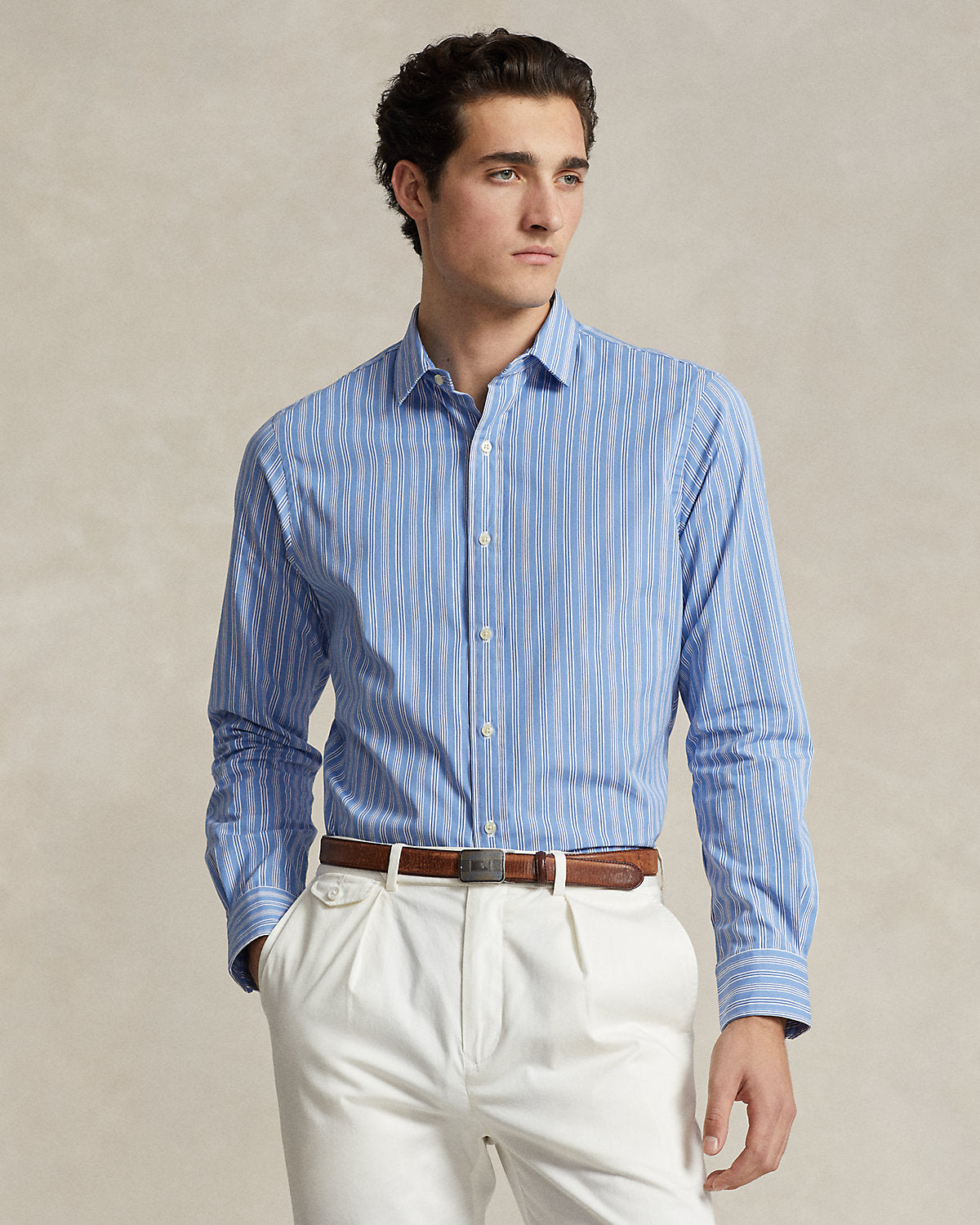 Ralph Lauren Custom Fit Striped Poplin Shirt