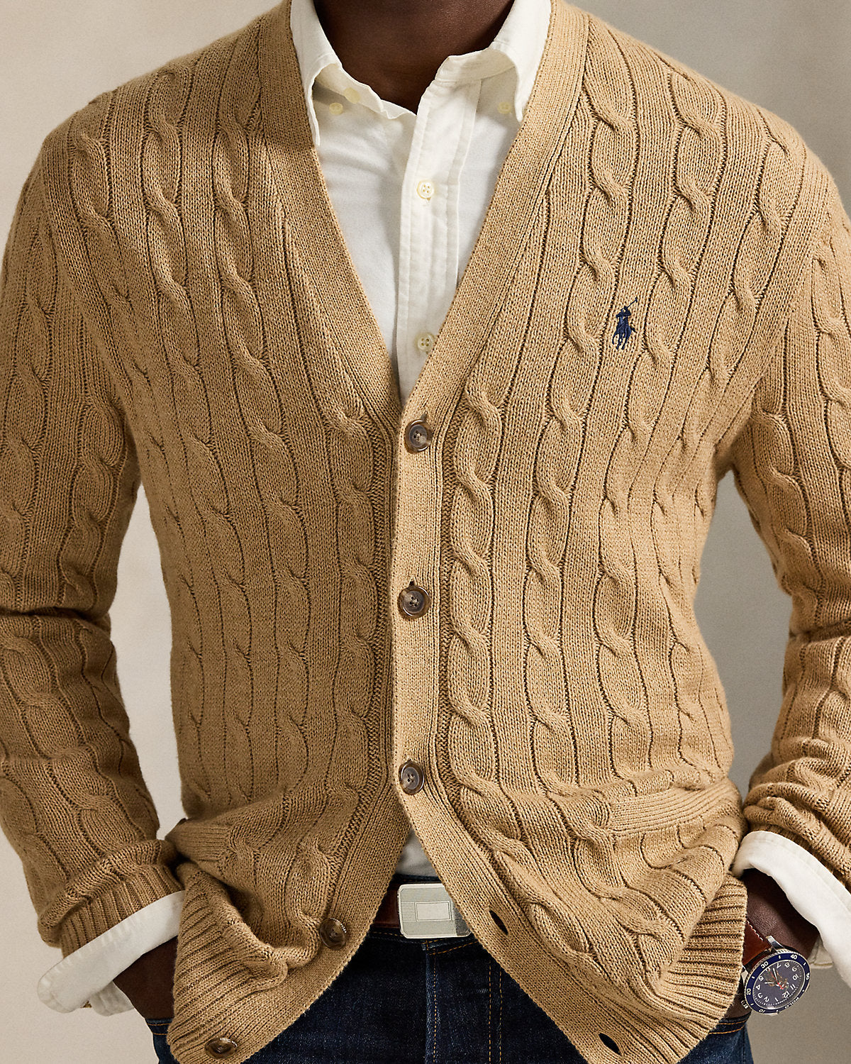 Ralph Lauren CableKnit Cotton Cardigan
