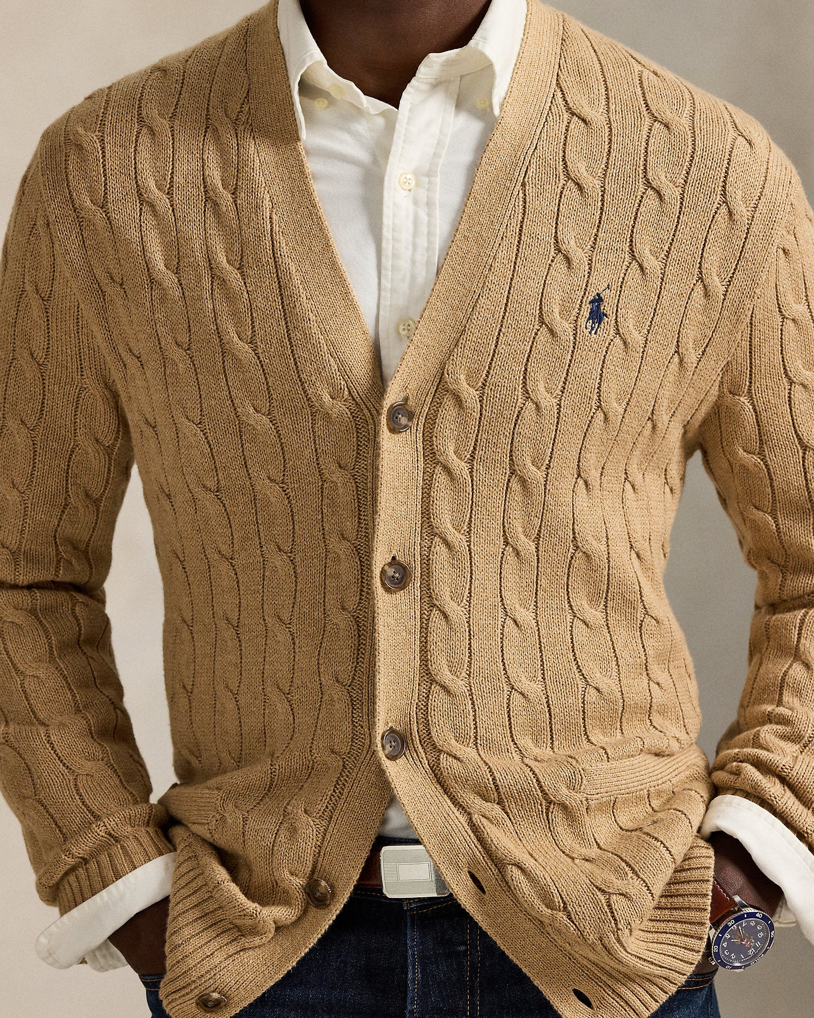 Ralph Lauren CableKnit Cotton Cardigan