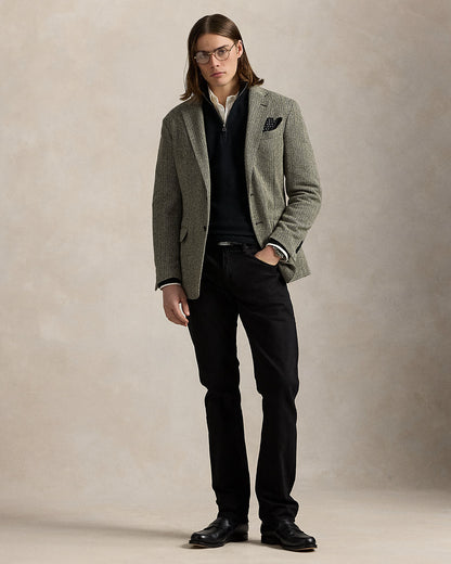 Ralph Lauren MeshKnit Cotton QuarterZip Sweater