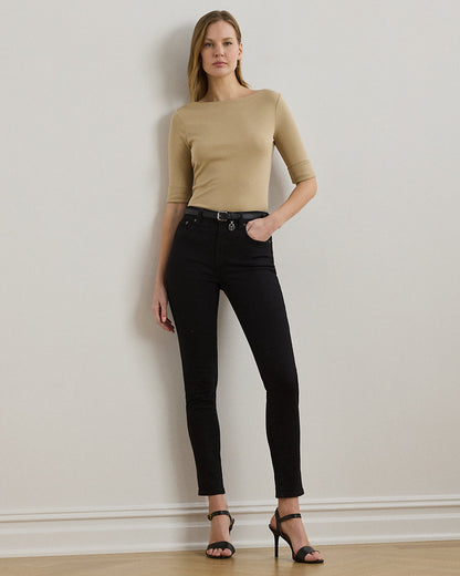 Ralph Lauren Stretch Cotton Boatneck Tee