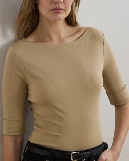 Ralph Lauren Stretch Cotton Boatneck Tee
