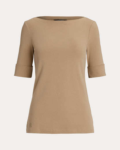 Ralph Lauren Stretch Cotton Boatneck Tee