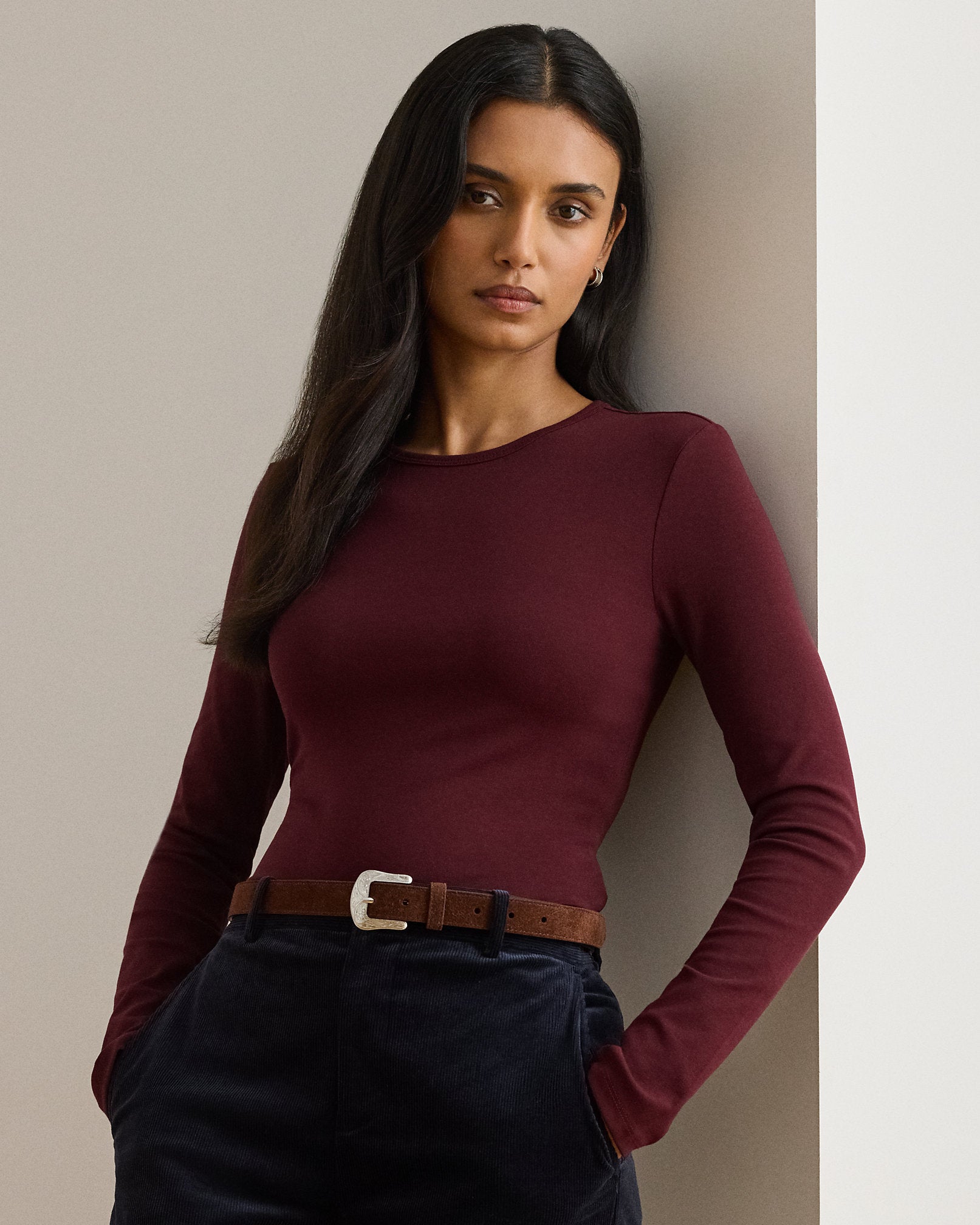 Ralph Lauren Stretch Cotton LongSleeve Tee
