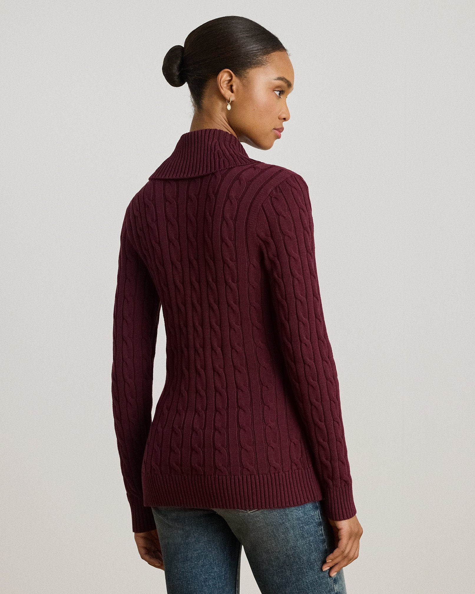 Ralph Lauren BuckleTrim Cotton Sweater