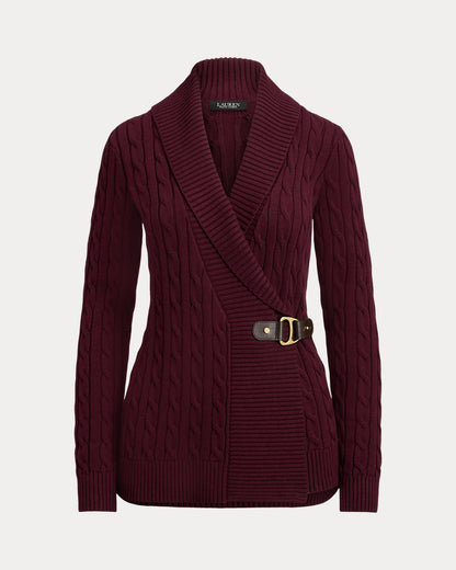 Ralph Lauren BuckleTrim Cotton Sweater