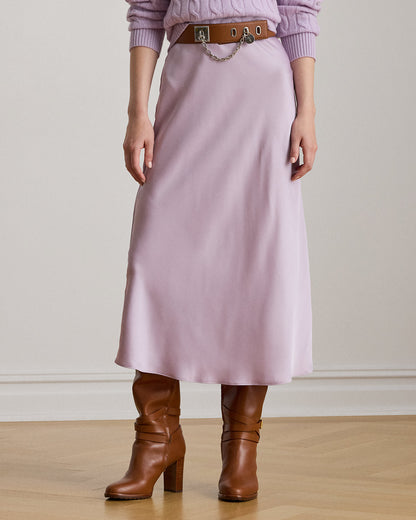 Ralph Lauren Satin Charmeuse Midi Skirt