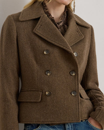 Ralph Lauren DoubleBreasted Herringbone Coat