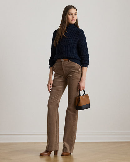 Ralph Lauren AranKnit Cotton QuarterZip Pullover