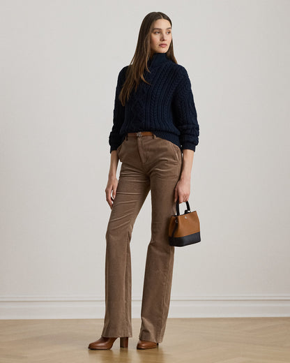 Ralph Lauren AranKnit Cotton QuarterZip Pullover