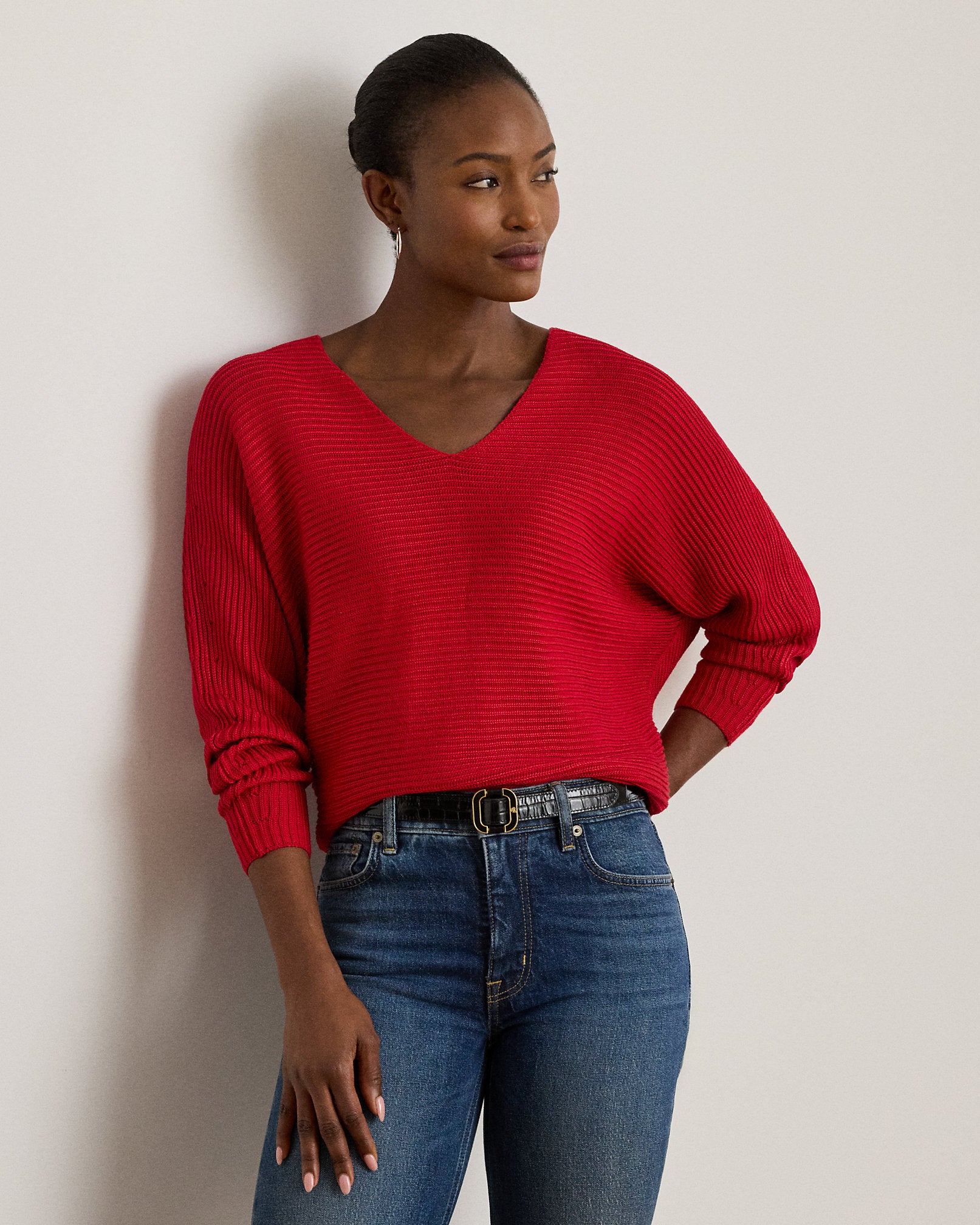 Ralph Lauren RibKnit DolmanSleeve Sweater