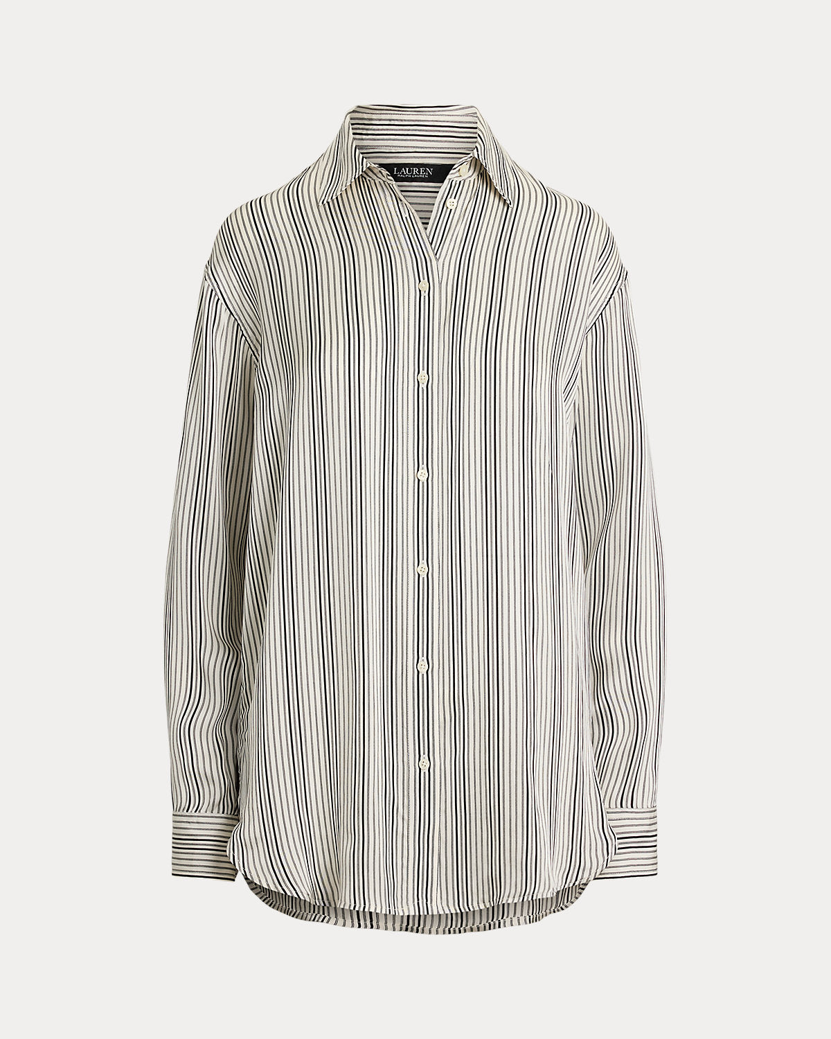 Ralph Lauren Relaxed Fit Striped Satin Shirt