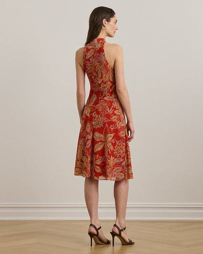 Ralph Lauren Floral Georgette Halter Dress