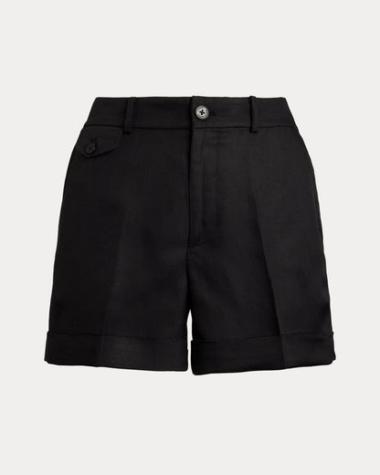 Ralph Lauren Pleated LinenBlend Twill Short