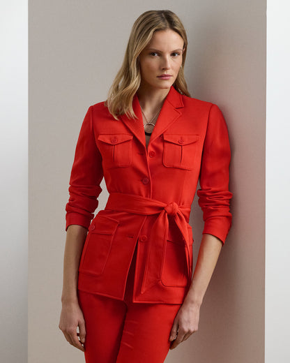 Ralph Lauren Belted Stretch Cady Jacket