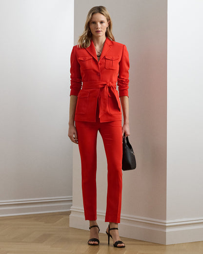 Ralph Lauren Belted Stretch Cady Jacket