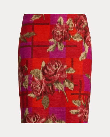 Ralph Lauren Floral LinenCotton Pencil Miniskirt