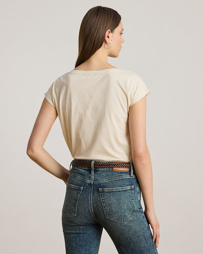 Ralph Lauren EmbroideredLogo Cotton Jersey Tee