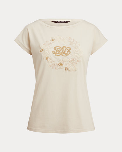 Ralph Lauren EmbroideredLogo Cotton Jersey Tee