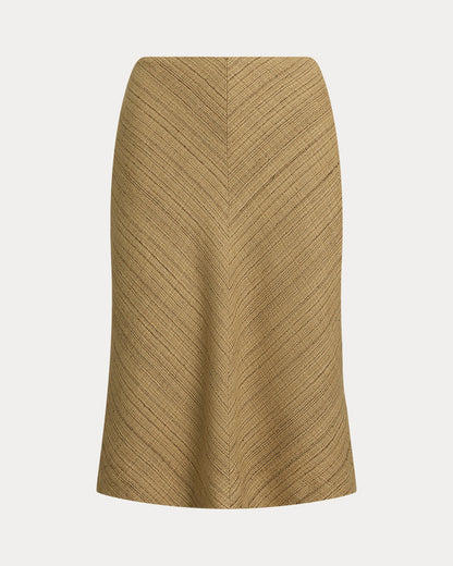 Ralph Lauren Herringbone LinenBlend Tweed Skirt