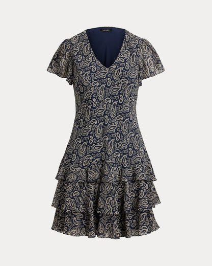 Ralph Lauren Paisley Georgette DropWaist Dress