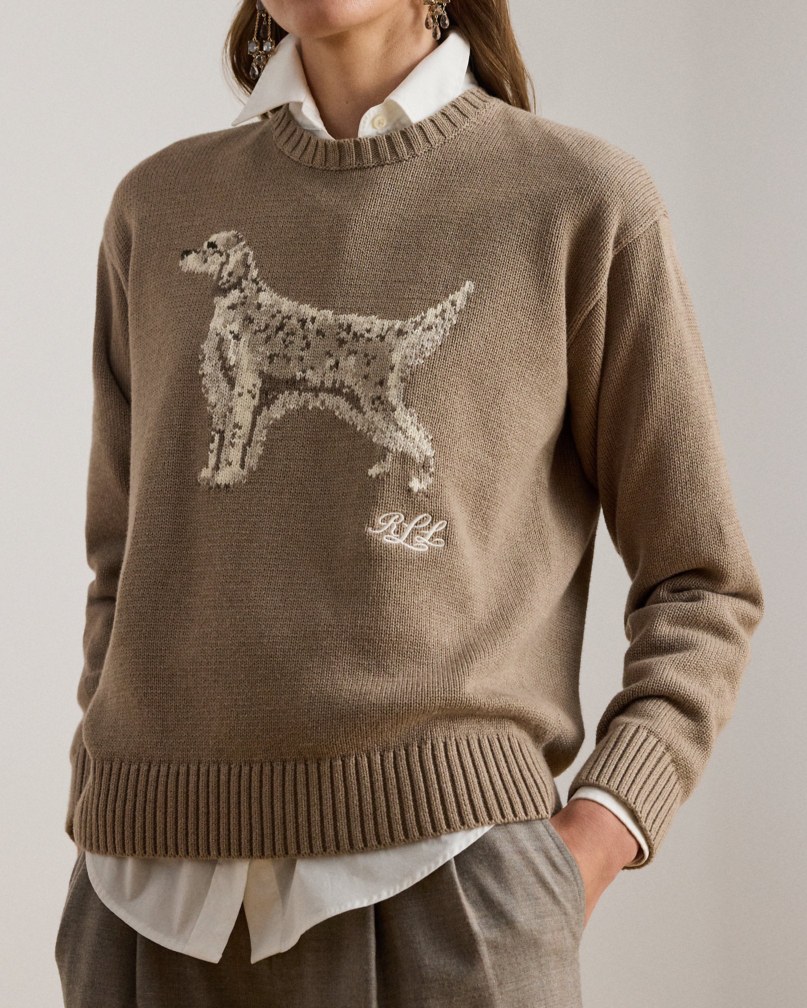 Ralph Lauren IntarsiaKnit English Setter Sweater