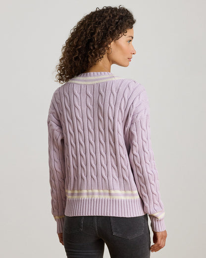 Ralph Lauren CableKnit Cotton Cricket Sweater