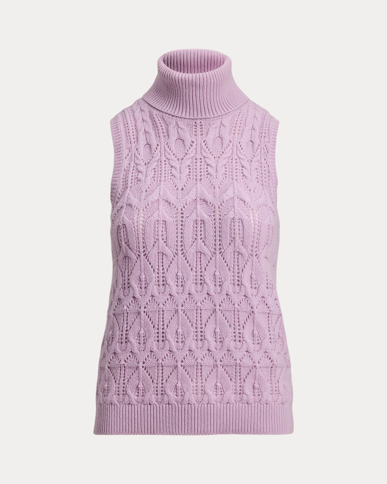 Ralph Lauren Pointelle Turtleneck Sweater Tank Top