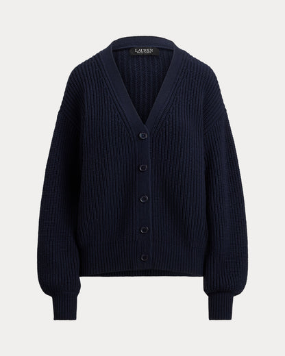 Ralph Lauren Ribbed WoolBlend VNeck Cardigan