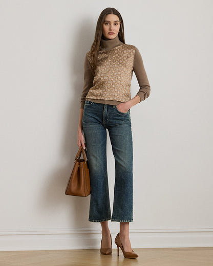 Ralph Lauren GeoPrint WoolBlend Turtleneck Sweater