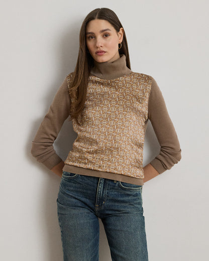 Ralph Lauren GeoPrint WoolBlend Turtleneck Sweater