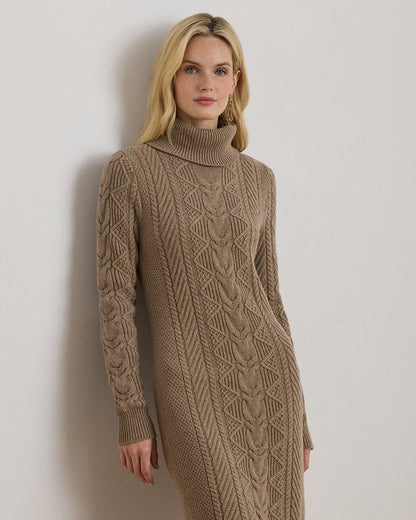Ralph Lauren CableKnit Turtleneck Sweater Dress